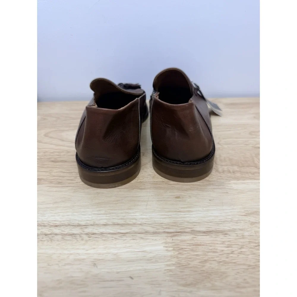 H&M's premium selection Brown Leather Loafers Tassel Moccasin EU 45 US 12 #43